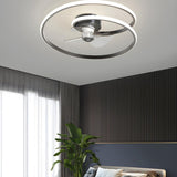 Stylish Twisted Infinity Metal Ceiling Fan With Light Image - 11