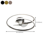 Stylish Twisted Infinity Metal Ceiling Fan With Light #size