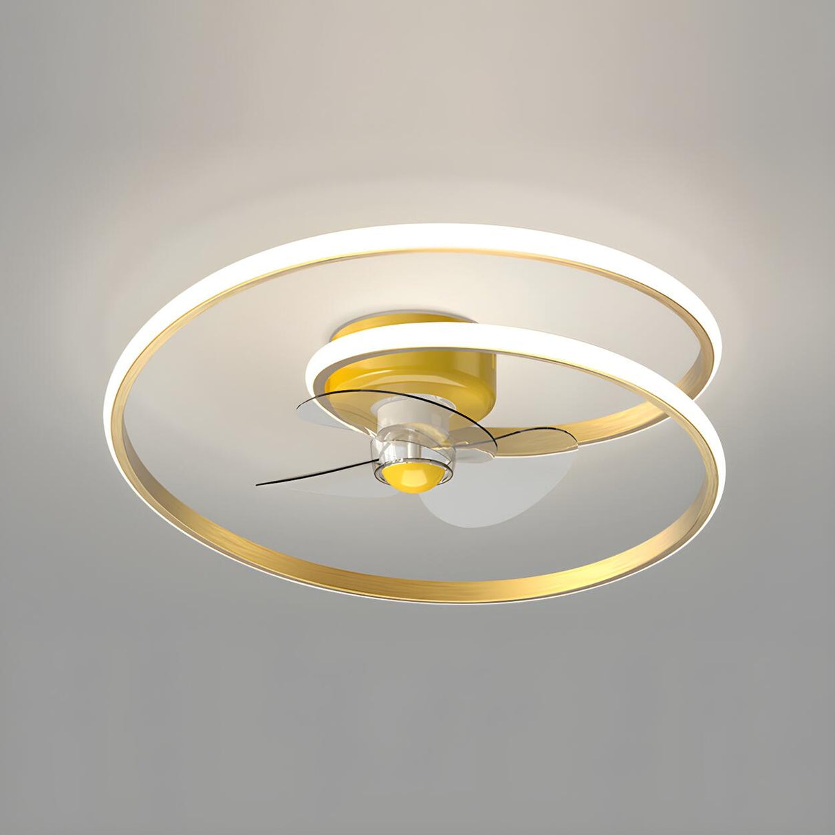 Stylish Twisted Infinity Metal Ceiling Fan With Light Image - 4