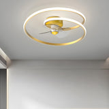 Stylish Twisted Infinity Metal Ceiling Fan With Light Image - 5