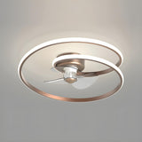 Stylish Twisted Infinity Metal Ceiling Fan With Light Image - 6