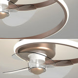 Stylish Twisted Infinity Metal Ceiling Fan With Light Image - 7