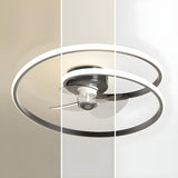 Stylish Twisted Infinity Metal Ceiling Fan With Light Image - 9