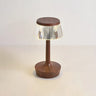 Stylish Unique Reflective Shade Wooden Base Table Lamp Image - 10