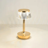 Stylish Unique Reflective Shade Wooden Base Table Lamp Image - 11