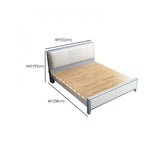 Stylish Upholstered Blue Wood Queen Storage Included Bed Image - 14