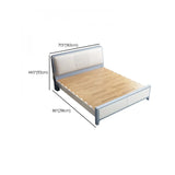 Stylish Upholstered Blue Wood Queen Storage Included Bed Image - 20