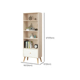 Stylish Vertical Engineered Wooden Display Bookcase Image - 19