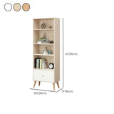 Stylish Vertical Engineered Wooden Display Bookcase Image - 22