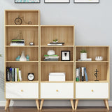 Stylish Vertical Engineered Wooden Display Bookcase Image - 6