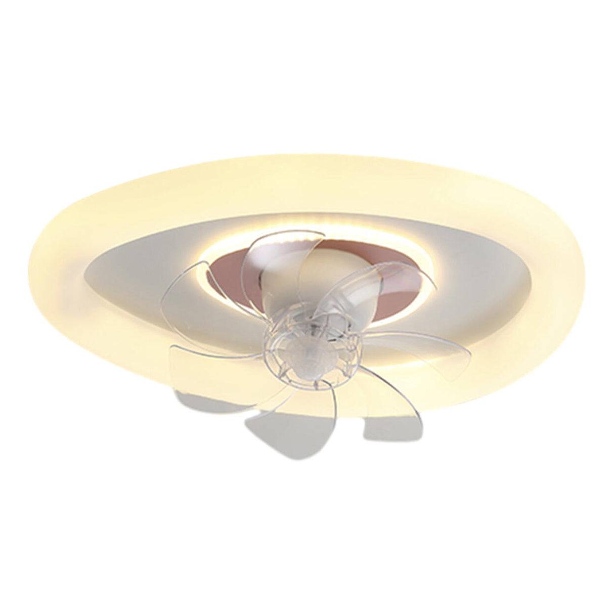 Stylish White Cloud Dimmable Ceiling Fan with Light Image - 5