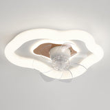 Stylish White Cloud Dimmable Ceiling Fan with Light Image - 9