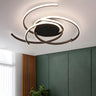 Stylish White Curve LED Flush Mount Ceiling Light Image - 7