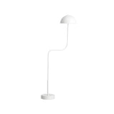 Stylish White Dome Glass Shade Arc Standard Table Lamp Image - 3