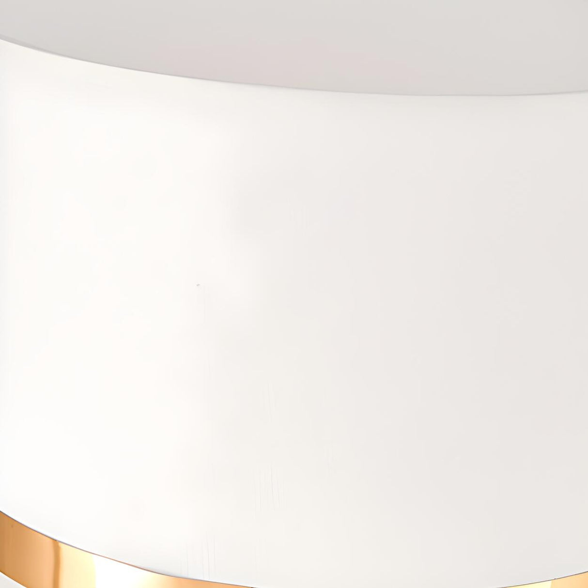 Stylish White Drum Shade Geometric Metal Table Lamp Image - 10