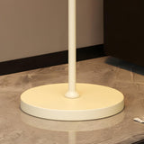 Stylish White Floral Shade Curved Stem Floor Lamp Image - 8