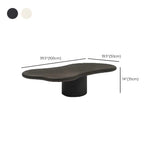 Stylish White Manufactured Wood Free Form Coffee Table #size