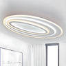 Stylish White Oval Acrylic LED Flush Mount Ceiling Lamp Image - 1