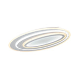 Stylish White Oval Acrylic LED Flush Mount Ceiling Lamp Image - 4