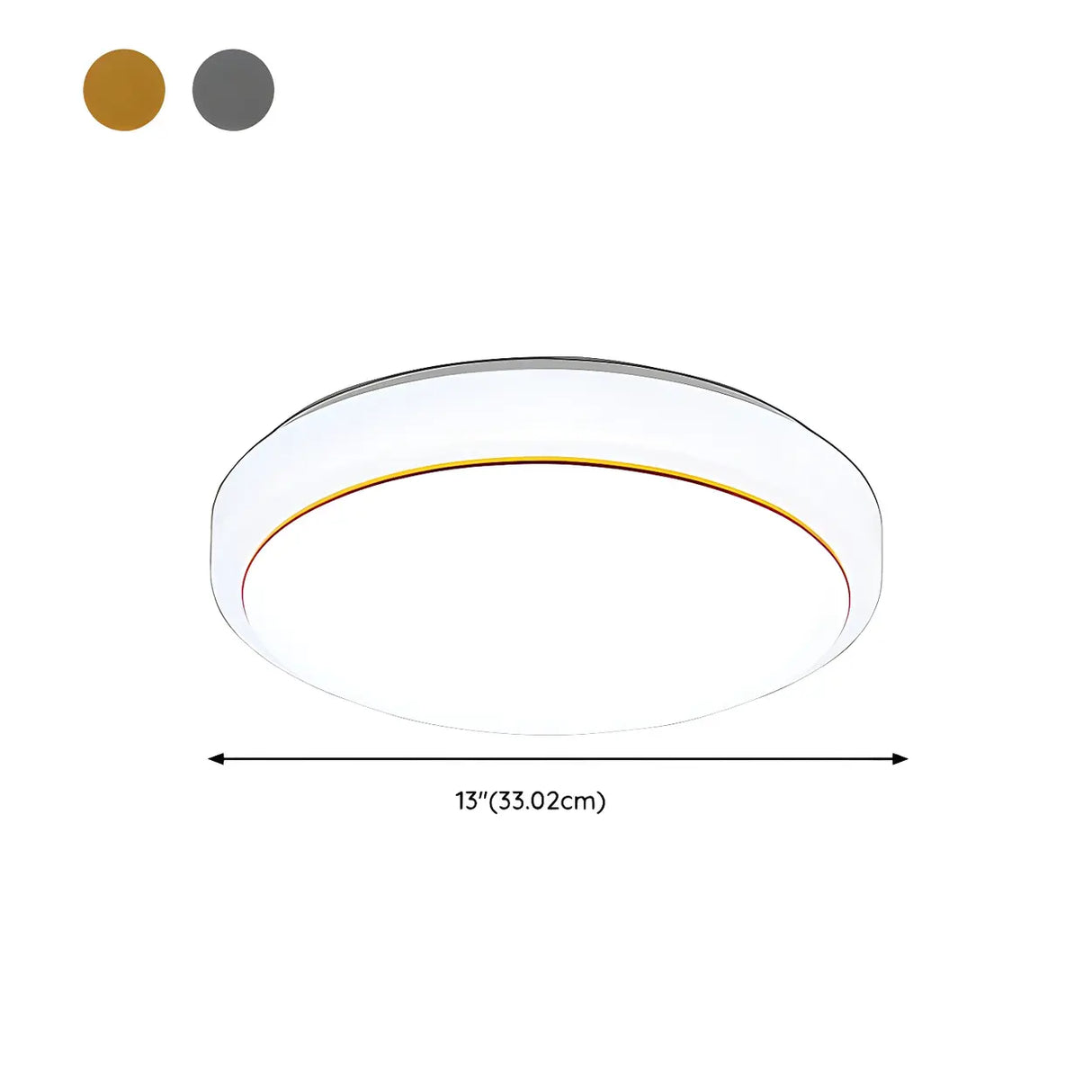 Stylish White Round Dimmable LED Flush Mount Light Image - 15