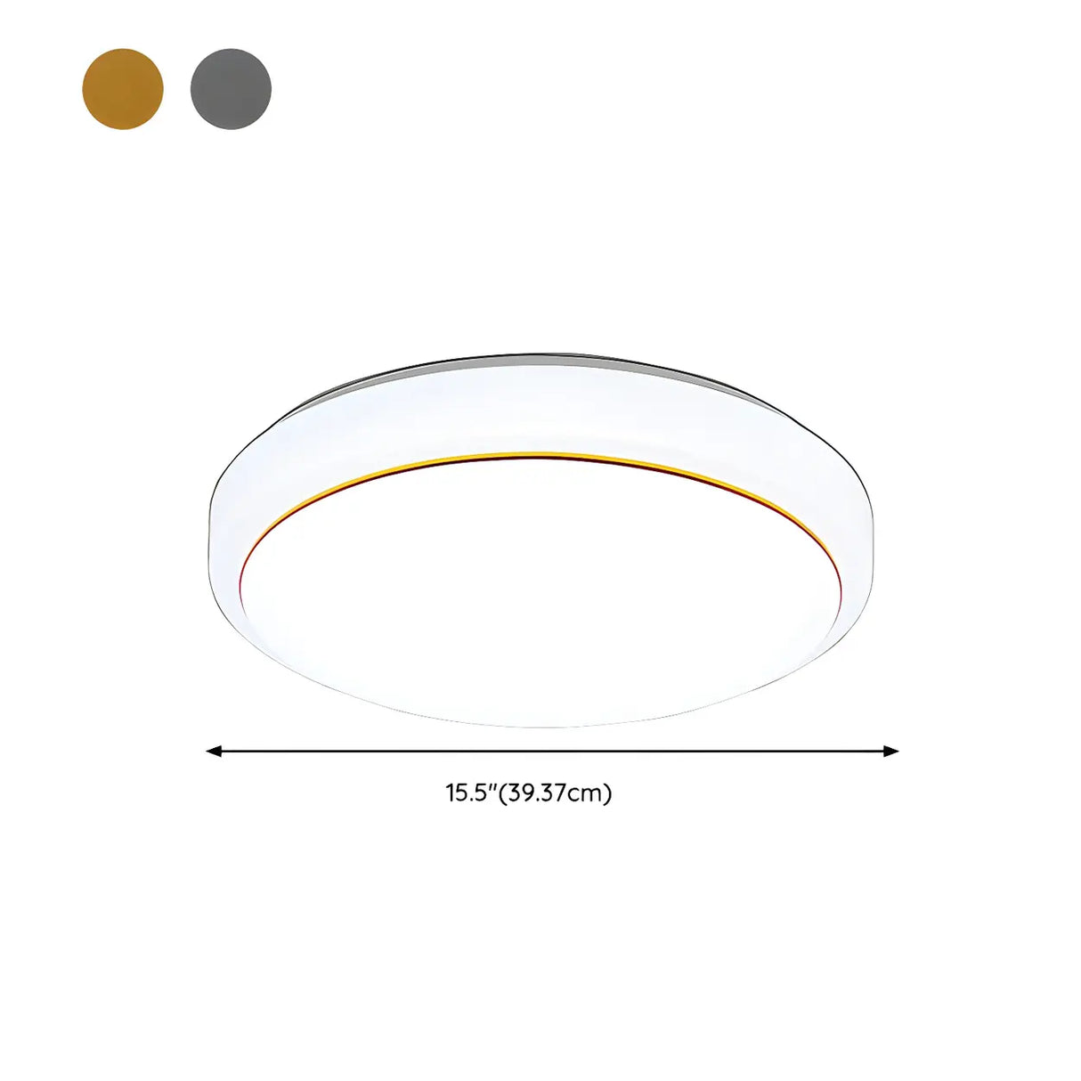 Stylish White Round Dimmable LED Flush Mount Light Image - 16