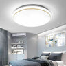 Stylish White Round Dimmable LED Flush Mount Light Image - 2