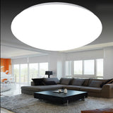 Stylish White Round Dimmable LED Flush Mount Light Image - 3