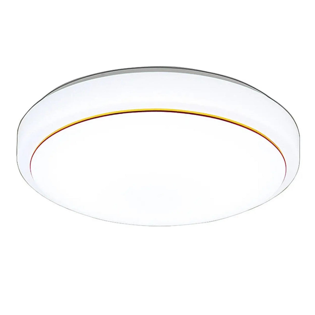 Stylish White Round Dimmable LED Flush Mount Light Image - 5