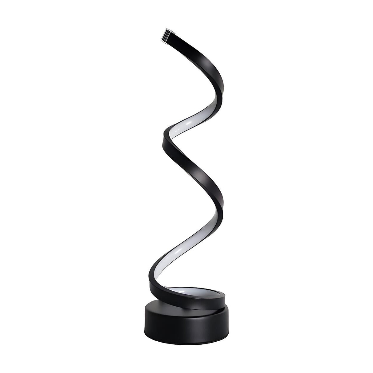 Stylish White Spiral LED Bedroom Night Table Lamp Image - 5