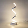 Stylish White Spiral LED Bedroom Night Table Lamp Image - 8