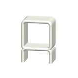 Stylish White Square Open Storage Curio Display Cabinet Image - 10