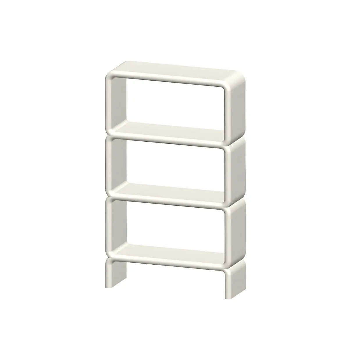 Stylish White Square Open Storage Curio Display Cabinet Image - 12