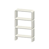 Stylish White Square Open Storage Curio Display Cabinet Image - 12