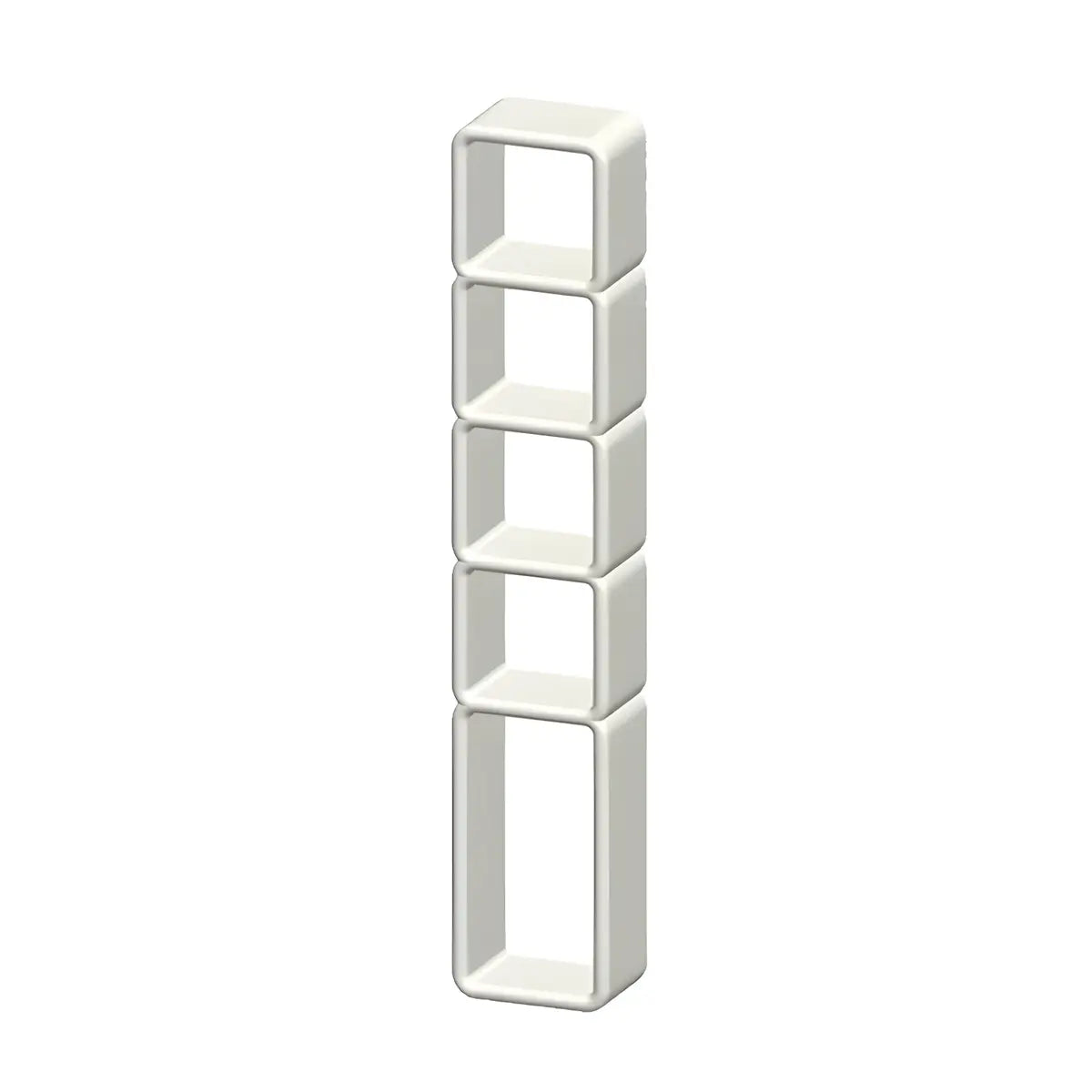 Stylish White Square Open Storage Curio Display Cabinet Image - 18