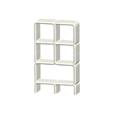 Stylish White Square Open Storage Curio Display Cabinet Image - 19