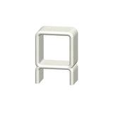 Stylish White Square Open Storage Curio Display Cabinet Image - 2