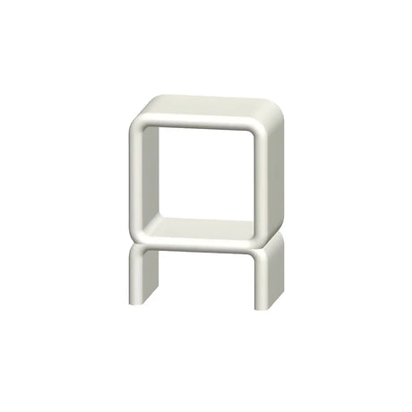 Stylish White Square Open Storage Curio Display Cabinet Image - 2