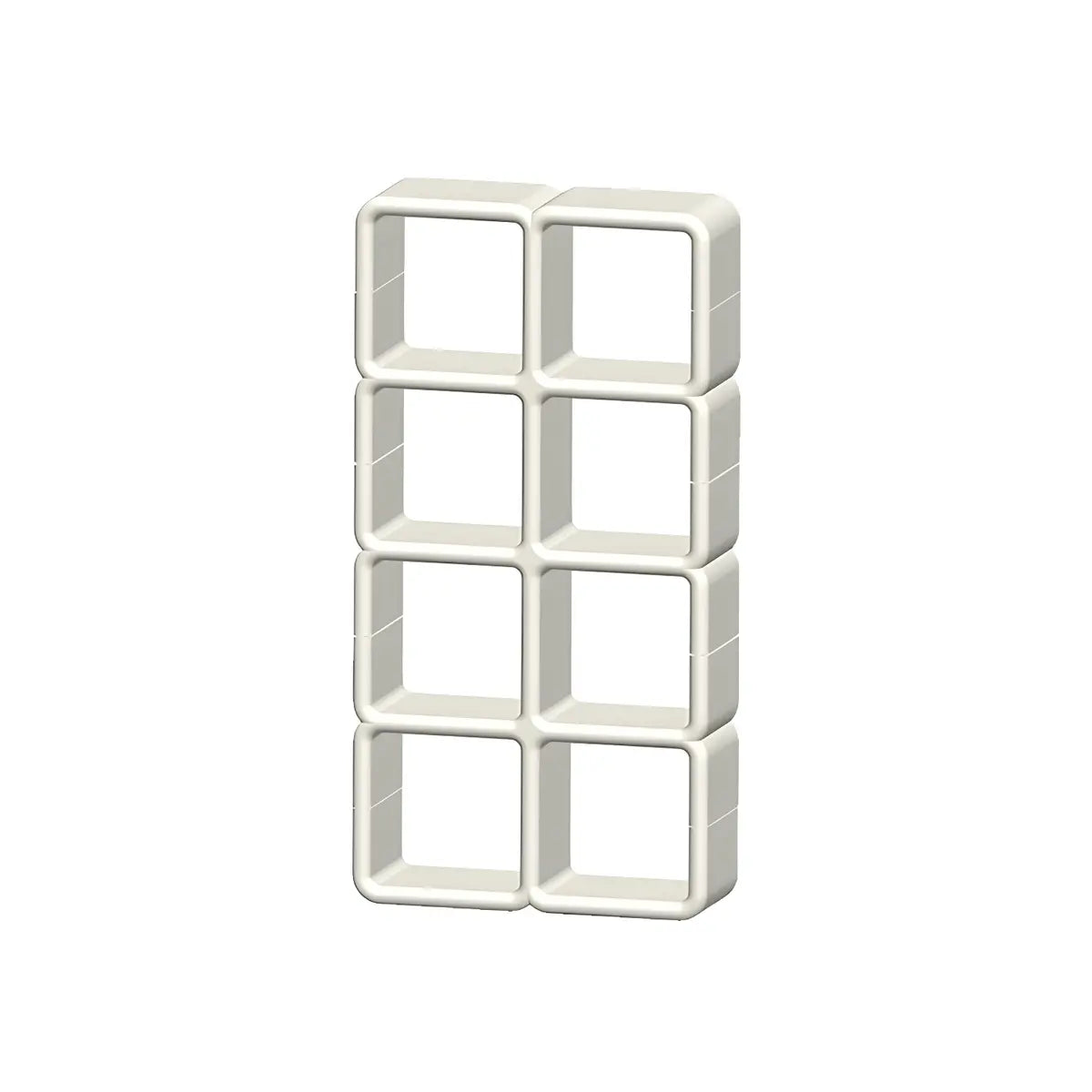 Stylish White Square Open Storage Curio Display Cabinet Image - 20