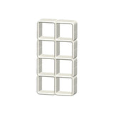 Stylish White Square Open Storage Curio Display Cabinet Image - 20