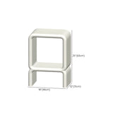 Stylish White Square Open Storage Curio Display Cabinet #size