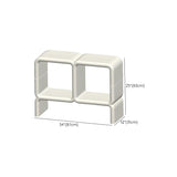 Stylish White Square Open Storage Curio Display Cabinet Image - 22