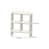 Stylish White Square Open Storage Curio Display Cabinet Image - 23