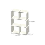 Stylish White Square Open Storage Curio Display Cabinet Image - 25