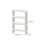 Stylish White Square Open Storage Curio Display Cabinet Image - 26