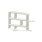 Stylish White Square Open Storage Curio Display Cabinet Image - 28