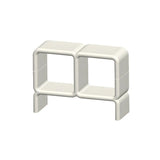 Stylish White Square Open Storage Curio Display Cabinet Image - 3