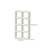 Stylish White Square Open Storage Curio Display Cabinet Image - 30