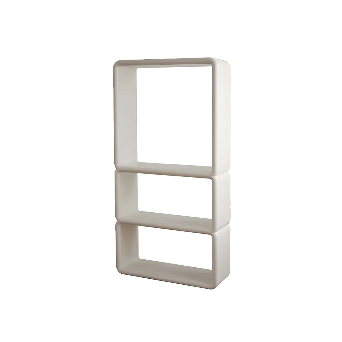 Stylish White Square Open Storage Curio Display Cabinet Image - 5