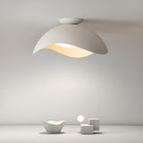 Stylish White Wave Dome LED Flush Mount Ceiling Light Image - 1