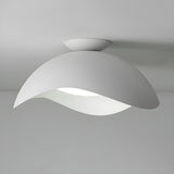 Stylish White Wave Dome LED Flush Mount Ceiling Light Image - 10